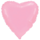 Сердце розовый металлик 80 см.